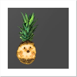 Pinehog Hedgehog Pineapple Funny Gifts For Women Men Kids Posters and Art